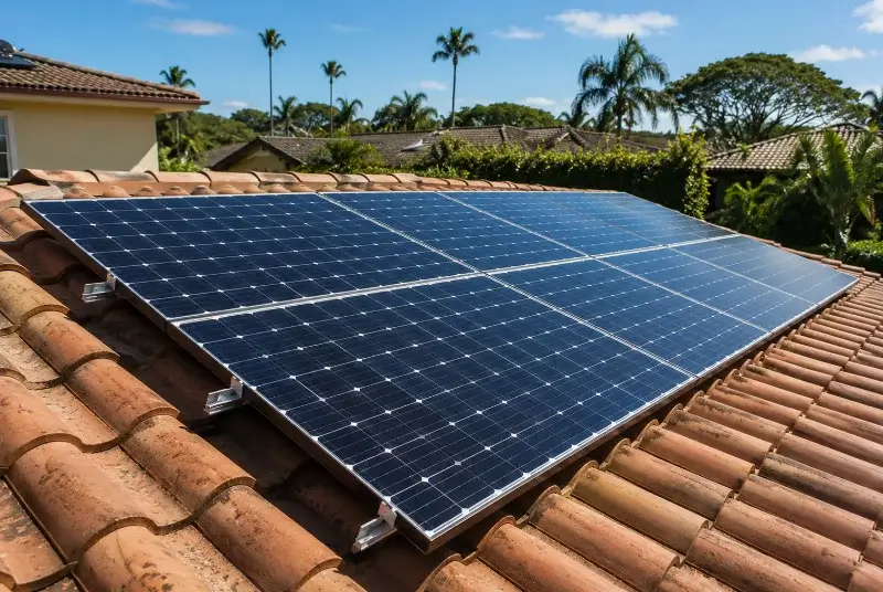 Installation de panneaux solaires à Vouvant